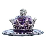 Crown Air Freshener for Car, 9x10cm Crystal Crown Car Air Freshener with Anti-slip Pad, Diamond Crown Car Ornaments for Car Interior Decoration