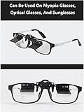 Sinm Lazy Glasses Clip, Prism Glasses Horizontal Converter, 90° Horizen Visual Field Glasses Clip, Prism Spectacles Horizontal, Unisex, Lazy Spectacles Refractor for Lie Down Reading Book Watching TV