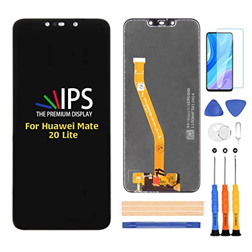 A-MIND for Huawei Mate 20 Lite SNE LCD Display Screen Replacement,for Huawei Mate 20 Lite SNE LX1 LX2 LX3 Display Panel Repair Parts Kit,with Tempered Glass+Tools(Black no Frame)