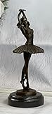 13" Tall Lady Ballerina Ballet Bronze Sculpture Statue Art Nouveau Black Swan