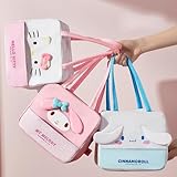 Roffatide Anime Melody Lunch Bag with Handle Insulated leakproof Lunch Box Lunch Bag Reusable Lunch Cooler Bag for Work Picnic Travel Pink