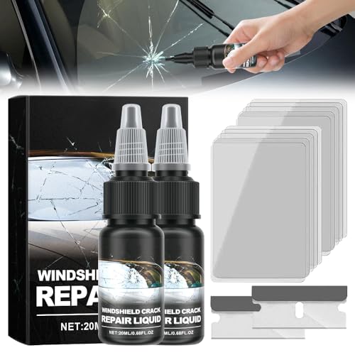 Windshield Crack Repair Kit, 2025 Upgraded Glass Cracks Gone Repair Kit, Car Windshield Crack Repair Fluid Quick Fix Windshield & Glass Repair Tools for Automotive Windscreen Tool (2)