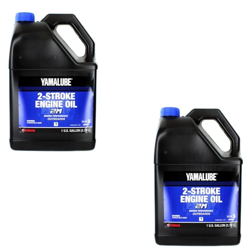 Yamaha OEM, Yamalube 2M Marine 2 Stroke Engine Oil - 2 Gallons, LUB-2STRK-M1-04