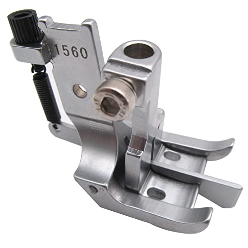 CKPSMS Brand - 1SET #PF-1560 Double Needle Walking Foot with Center Guide Compatible with/Replacement for JUKI Brand LUH-526 LU-1560 Singer Brand 112W139 (1/2")