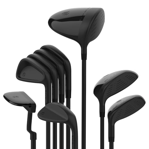 Stix Golf Club Set - Unisex - Black - 9 Set Clubs - Graphite Shafts - Premium Materials, Modern Design, Quality - Left Handed, Regular Flex, Standard