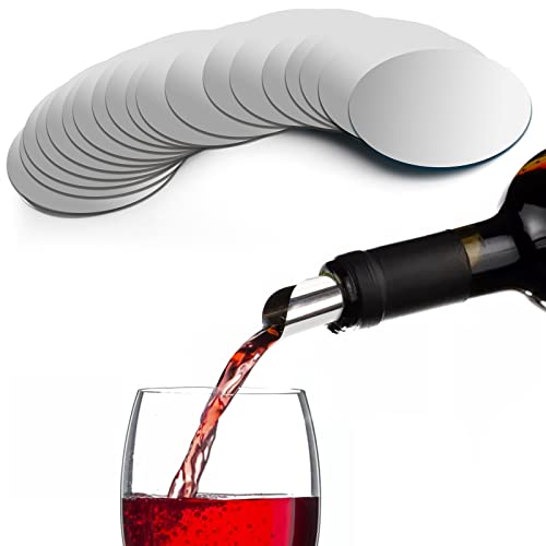 Hiceeden 200 Pcs Silver Wine Pourer, Thin and Reusable Aluminum Foil Wine Pourer, Drop Stoping Pour Spout for Home, Bar, Restaurant, Party