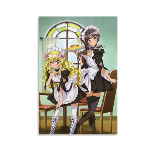 Kaichou Wa Maid-Sama! Anime Posters Misaki Ayuzawa&Aoi Hyoudou Maid Aesthetic Posters Poster Decorative Painting Canvas Wall Art Living Room Posters Bedroom Painting 20x30inch(50x75cm)