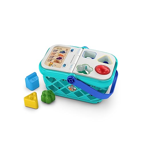 Baby Einstein + Hape Magic Touch Toy Shopping Basket for Kids, With Real Sounds and Music, Shape Sorter, Fine Motor Skill Development, Ages 1, 2, 3, 4+