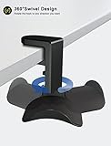 ETOWIFA Headphone Holder Hanger Upgraded with Rotating & Adjustable Clamp for Controller & Headphones, Headset Stand Under Desk Hook Mount Built in Cable Clip