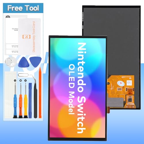 Screen Replacement for Switch OLED 2021 LCD Display Digitize Assembly Repair Part with Repair Kits