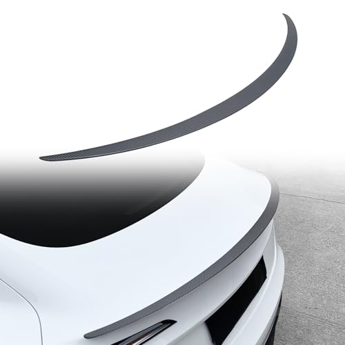 Suemoss Spoiler Fit for Tesla Model 3 2017-2023, Upgrade ABS Material Rear Spoiler Wing OEM Rear Trunk Lip, Model 3 Accessories (Matte Carbon Fiber)