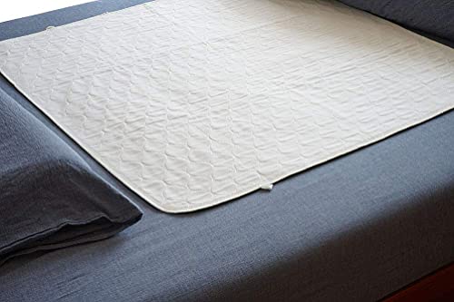 Careboree 2 Pack Cotton Top Quilted Underpad, Waterproof Extra Absorbent Use for Incontinence Bed Pads,Washable and Reusable Pet Pads (34" x 36")