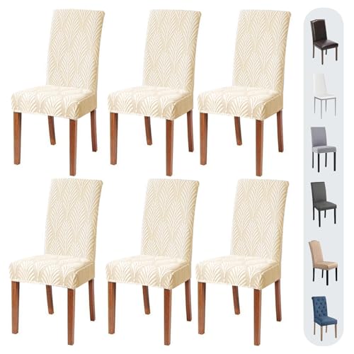 Altimpo Chair Covers for Dining Chairs, Dining Room Chair Covers Set of 6, Stretch Kitchen Chairs Covers, Removable Washable Dining Chair Covers for Home Kitchen Banquet Hotel Ceremony