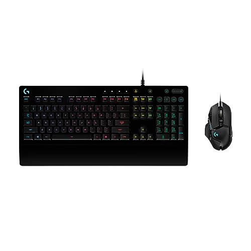 Logitech G502 Hero Wired Gaming Mouse and G213 RGB Gaming Keyboard - mice with programmable Buttons and Adjustable Weights - Customizable Backlit Keyboard with Tactile Keys - PC/Laptops