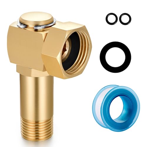 YELUN Garden Hose Reel Parts Fittings Swivel Elbow Connector Garden Hose Swivel Reel Replacement Parts Brass Replacement Part Swivel Adapter(1 PCS)