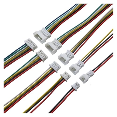 wangkeying 5Pair 2P 3 4Pin JST1.25mm PH 2.0mm XH 2.54mm SM2.5 JST Male Plug Female Jack Socket DIY Electrical Wire Terminal Cable Connector(JST 1.25mm,LENGTH 200MM_4PIN)
