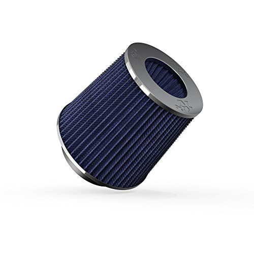 K&N High-Flow Original Lifetime Universal Clamp-On Air Filter: Performance, Premium, Washable: Flange Diameter: 4 In, Filter Height: 5.5 In, Flange Length: 1.125 In, Shape: Round Tapered, RG-1001BL