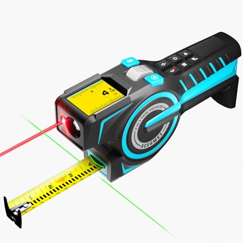3-in-1 Digital Tape Measure, 330Ft Laser Measurement Tool & Auto Lock Tape with Instant Digital Readout, Extended Laser Line & Incremental Measurement, Replaceable Tape | Swappable Battery | APP Sync