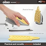 Oliso M2 Mini Project Steam Iron with Solemate - for Sewing, Quilting, Crafting, and Travel | 1000 Watt Dual Voltage Ceramic Soleplate Steam Iron, Yellow