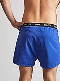 Bolter Men’s 5-Pack Cotton Stretch Boxers Shorts (Medium, Blues)