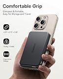 Baseus Magnetic Portable Charger for iPhone, 10,000mAh 15W Magsafe Power Bank, Qi2 Certified Fast Charging Wireless Battery Pack, 22.5W USB-A & 20W USB-C for iPhone 16/15/14/13/12, 2025 Version, Black