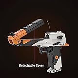 Zorwlodc Desert Eagle Simulated Shooting Toy with Bullets, Shootable Desert Eagle Building Block, 700 PCS, Compatible with Lego