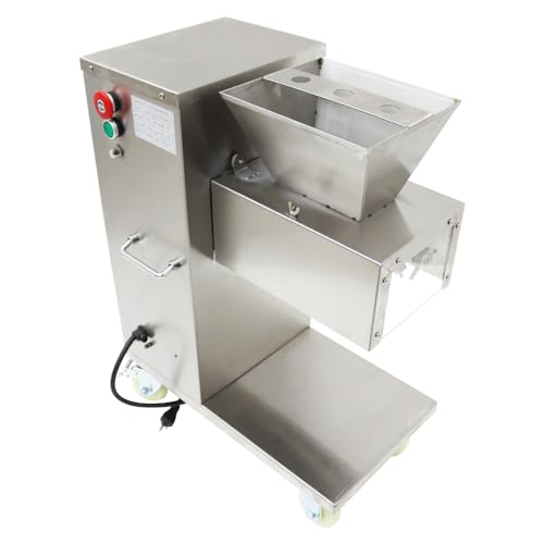 HayWHNKN 5mm Meat Cutting Machine Commercial Meat Cutter Machine Meat Slicer for Restaurant Kitchen Full Stainless Steel 880lbs/Hour(TJ130L Series)