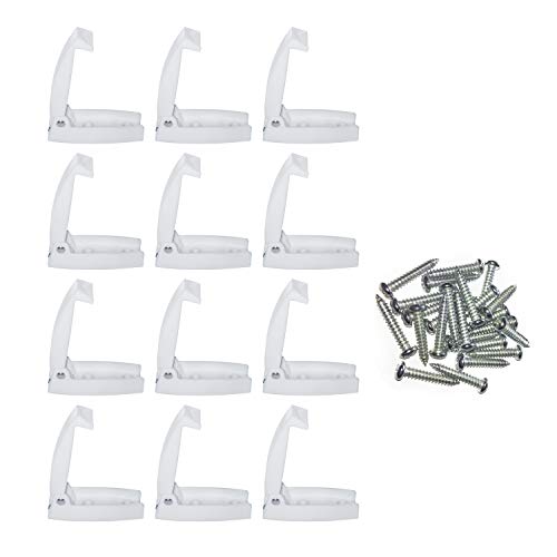 Camp'N White RV Storage Door Latch 12-Pack - Sturdy Spring Clip & Mounting Hardware for RV Campers - Perfect RV Compartment Door Latch Solution for Secure and Convenient Storage