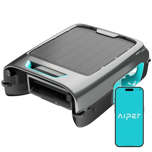 AIPER Surfer S2 Robotic Solar Pool Skimmer with APP Support, 24/7 Cleaning, Dual Charging Modes, Smart Obstacle Avoidance, Ideal for Most Swimming Pool Types