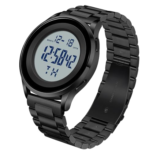 COSSINIGE Mens Digital Waterproof Military Watch for Men Black Dive Tactical Sports Minimalist Ultra-Thin Wrist Watch (J-Black+White-S)