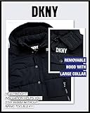 DKNY Boys' Winter Jacket - Insulated Quilted Puffer Parka Coat, Sherpa Lined Hood - Heavyweight Ski Jacket for Boys (4-20), Size 14-16, Black