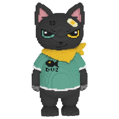 VIIOVOIIV Black Tuxedo Cat Animal Micro Building Blocks Set (16879Pieces), Cute and Big Black Cat Building Blocks Kit.Cat Lover Gifts for Adults and Kids,Boys & Girls Age 8+