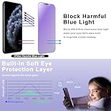 SHANG PIN JIA 2 Pack Anti Blue Light Matte Screen Protector for iPhone 11 Pro and iPhone xs and iPhone x 5.8-Inch Auto Dust Removal, No Bubbles, Tempered Glass Film, Easy Installation