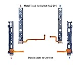 ElecGear Slide Rail Replacement for Nintendo Switch and Joy Con Controller, Left and Right Metal Track for Console and Plastic Slider Bar for Joy-con with Flex Cable Connector Repair Part Assembly