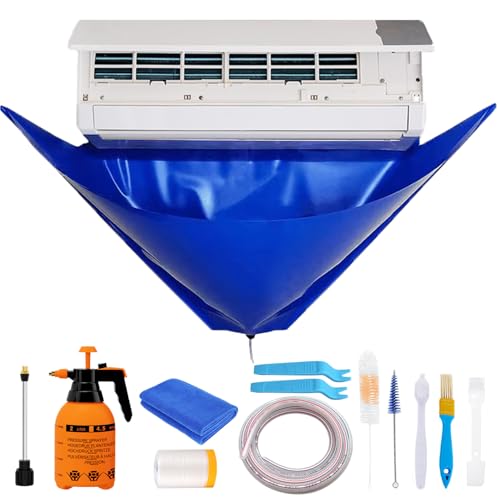 BOJACK Mini Split Cleaning Bag Kit with 2L High Pressure Sprayer, Air Conditioner Cleaning Kit, Air Duct Cleaning Kit, AC Cleaning Bag Fits Systems 38in - 48in Long