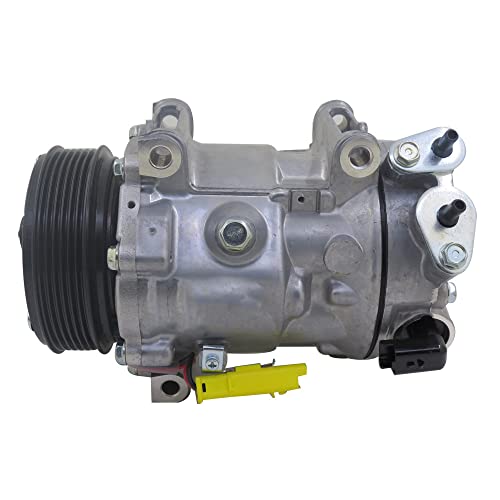Automotive Air Conditioner Compressor AC Compressor Fits for Citroen DS4 DS5, for Peugeot 308 508 5008 407 with A/C Clutch,Replaces 9671451380 9671451180 9684139980 6453ZE 6453ZS 6453ZF SD7C16
