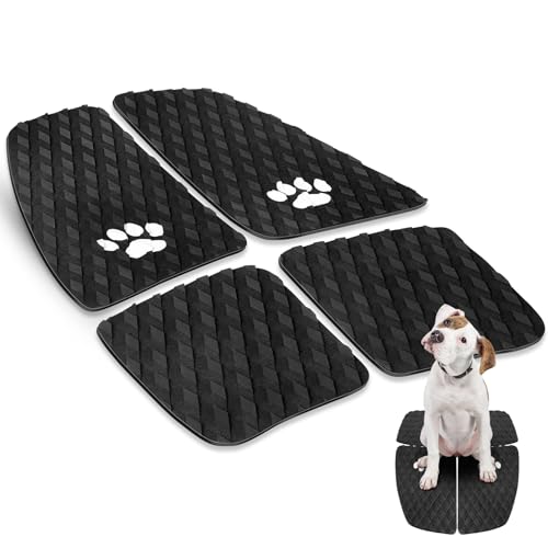 Drydiet Dog Traction Pad Dog Paddle Board Kayak Accessories 21.2 x 15.3 Inch Non Slip Deck Grip Mat Surfboard Traction Good Grip EVA Foams for SUP Paddleboard Surfboard (Black)