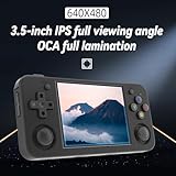 RG35XX H Retro Handheld Game Console 3.5 in IPS Screen Built-in 3300mAH Battery 64G TF Card Preinstalled 5000+ Classic GamesConsole(New Black)