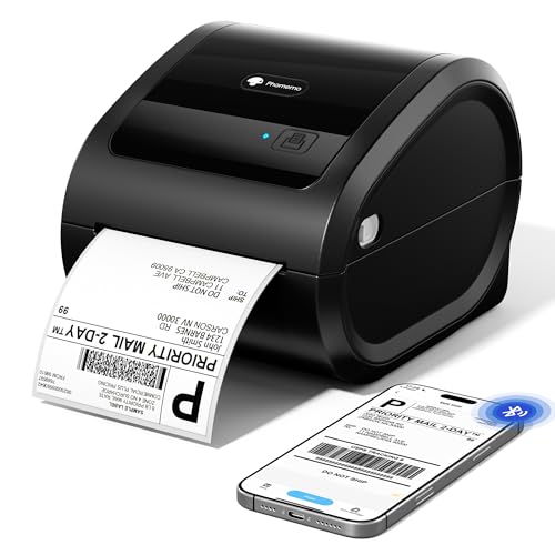 Phomemo Thermal Label Printer, 4x6 Bluetooth Shipping Label Printer for Small Business & Packages, D520BT Compatible with Android, iOS, PC, Amazon, Shopify, USPS