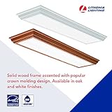 Lithonia Lighting FMFL 30840 CAML OA 4-Foot LED Cambridge Linear Flush Mount, 2800 Lumens, 120 Volts, 35 Watts, Damp Listed, Oak