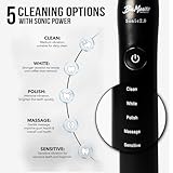 Big Mouth Electric Toothbrush 2.0 Sonic (Black) | High-End Quality Electric Toothbrush | The New Sonic Electric Toothbrush for Adults with Extra Brush Head