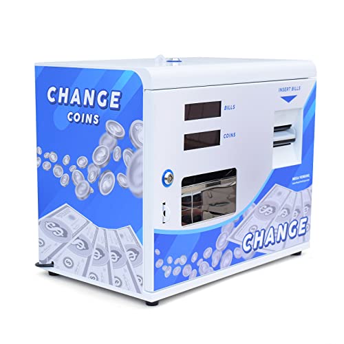 Dollar Bill Changer Machine – Adjustable Coin or Token for Vending Business, Slots, Arcades, Laundry Stores Accepts Various Denominations to Dispense US Quarters/Tokens – Fits 3000 Coins