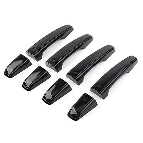 Cnnono8 Auto Exterior Door Handle Cover Trim for Range Rover Vogue L405 2013-2021, Evoque 2012-2021, Sport 2014-2021, for Land Rover Discovery Sport 2015-2021 Black