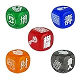 2025 Feng Shui Five Element Lucky Dices Five Color Dice Bring Good Luck w5655