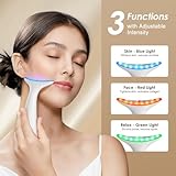 Facial and Neck Massager for Face, Neck - Skin Lifting & Firming - Wrinkle & Dark Circle Reducer - at Home Skin Care Face Sculpting Tool and Neck Massager-White