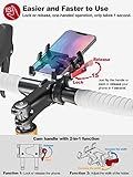 Tiakia Bike Phone Mount Holder, Aluminum Motorcycle Phone Mount, Handlebar Mounted Cell Phone Holder for Bike, 360° Rotation, Universal Bicycle Phone Mount for 4.5-7 Inch Phones