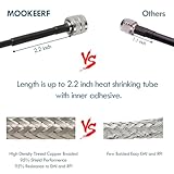 MOOKEERF PL259 UHF Cable 100ft, CB Coax Cable RG58 CB Cable UHF Male to Male for CB Radio, Ham Radio, Amateur Radio, Antenna Analyzer, SWR Meter