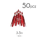 50pcs Fish WOW!® Red Tiger 3.5 inch Squid Skirts 9cm Octopus Hoochies Fishing Soft Lure