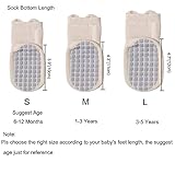 Exegawe Toddler Non Slip Socks, Cute Baby Socks with Grips Crew Socks 5 Pairs(M/1-3y)