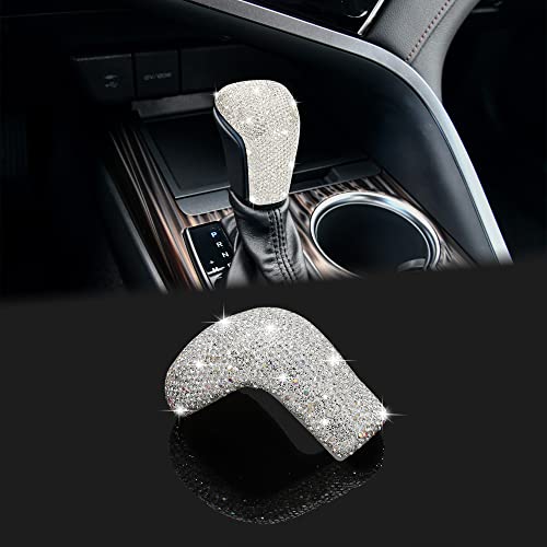 TOMALL Bling Gear Shift Knob Cover Compatible with Toyota Camry 2018 2019 2020 2021 Bling Shifter Panel Trim Bling Interior Accessories Shift Gear Lever Cover Sparkly Decorations for Car